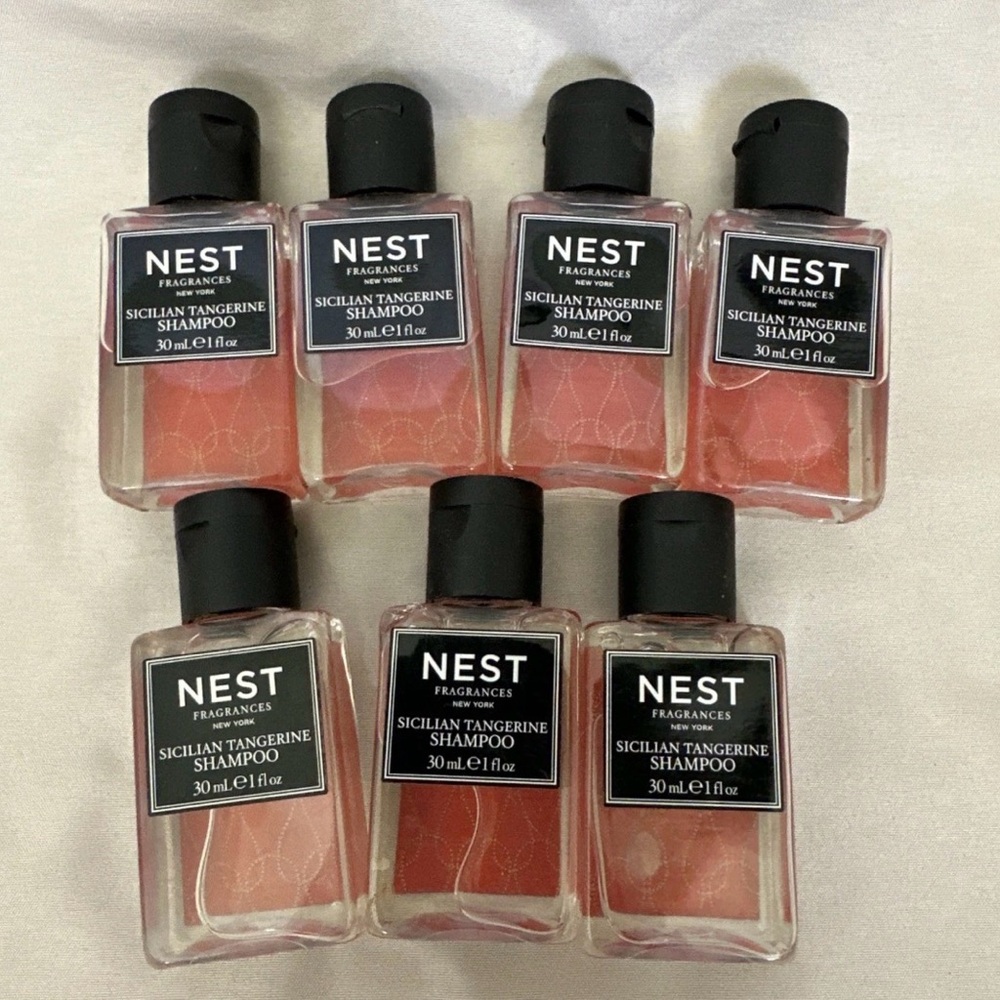 Nest Fragrances Sicilian Tangerine Shampoo Travel Size Bottles - 7 x 1 oz - NEW